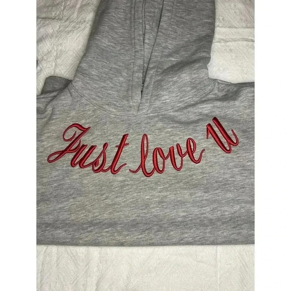 Sandro Paris Just Love U Hoodie Grey Size 2 - Picture 5 of 12